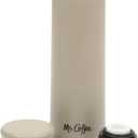 Mr. Coffee Silverleaf 23 oz Stainless Steel Thermal Bottle  Double Wall Vacuum Insulated Travel Mug with Leak-Proof Lid, Taupe  Hot & Cold Beverage Flask for Work, Commute, or Camping