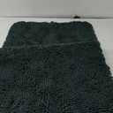 Yeaban Dark Green Bathroom Rugs  Thick Chenille Bath Mats | Absorbent and Washable Bath Rug Non-Slip, Plush and Soft Rugs for Bathroom, Kitchen, Shower, Sink - 17" x 24"