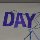 Happy Father's Day Glitter Blue Banner Bunting Banner for Dad Father's Party Decorations Backdrop Garland for Father's Day (Dark Blue)