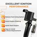 Autoexact Ignition Coil Pack and Iridium Spark Plugs Kit Fit for Ford 2005-2011 Focus 2010-2012 Fusion 2005-2012 Escape Transit Connect Mazda 3 Tribute Mariner 2.0L 2.3L L4, Replaces FD505 7164 4 Sets