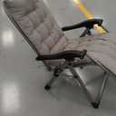 Slendor Zero Gravity Chair, Zero Gravity Lounge Chair with Upgraded Lock and Removable Cushion, Reclining Camping Chair with Cup Holder, Headrest for Indoor Outdoor, Gray (Grey)