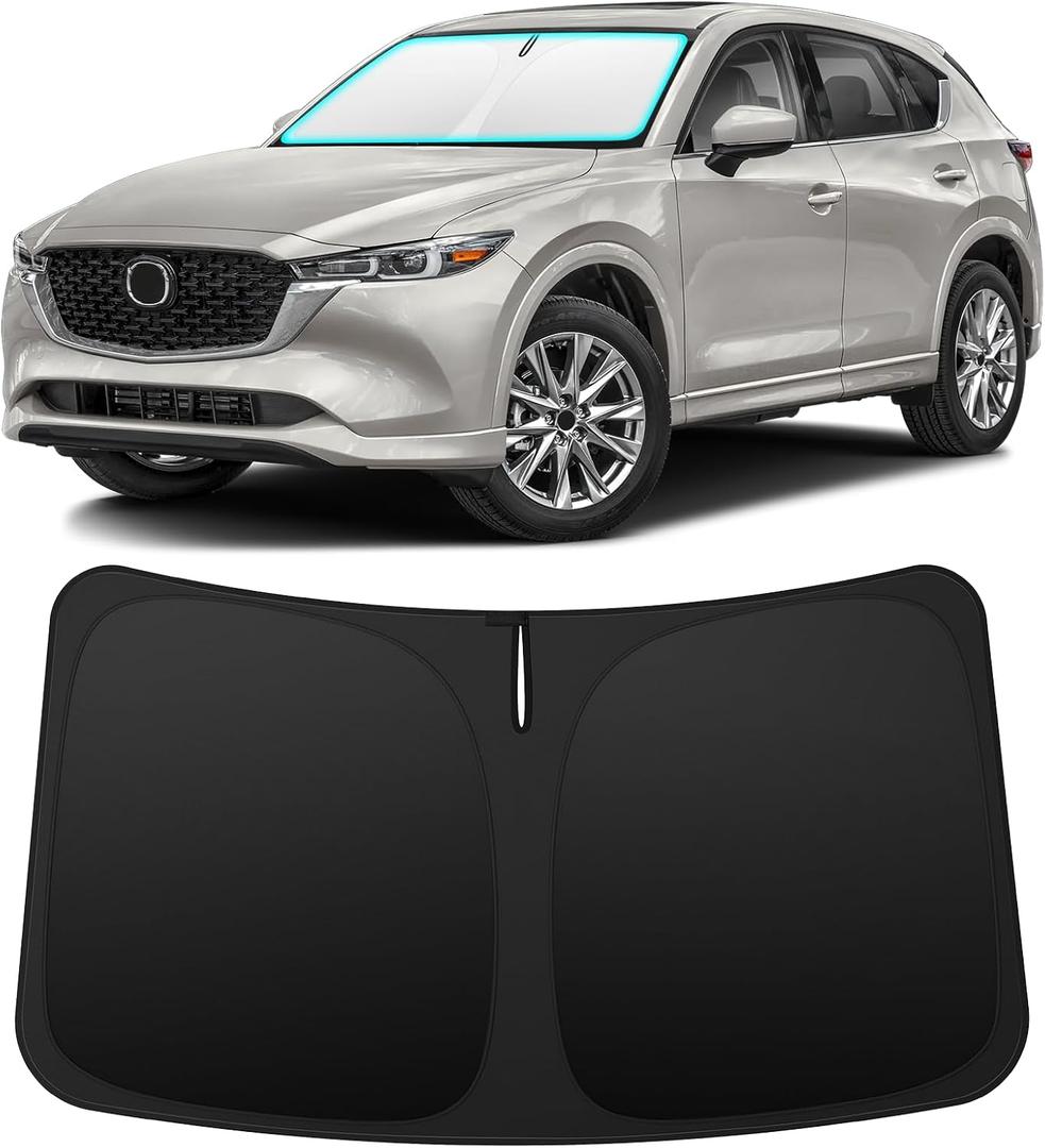 INSAUTO Custom Fit Windshield Sun Shade Accessories for Mazda CX5 CX-5 2017-2026, Foldable Front Window Sunshade, UV & Heat Reflector, Keeps Interior Cool, Includes Storage Bag
