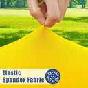 Moosfor Spandex 8 Foot Rectangle Table Cloth 2 Pack, Elastic Fitted Tablecloths for Picnic, Stretch Washable Patio Table Cover for Outdoor, Camping, Banquet and Parties (Yellow, 30"x96")