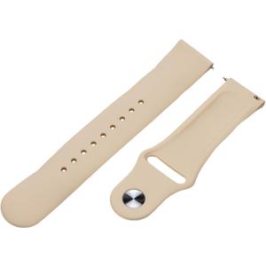 ALIAS() Arias SU23004BE Watch Replacement Strap, Compatible with 0.9-0.9 inches (22-24 mm), Silicone Band, Beige, beige, 22mm, Modern