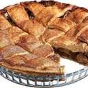 Simax Glass Pie Pan, 11 Inch Round Pie Plate, Glass Baking Dish, Fluted Pie Holder, Oven Safe Tray, Borosilicate Glass