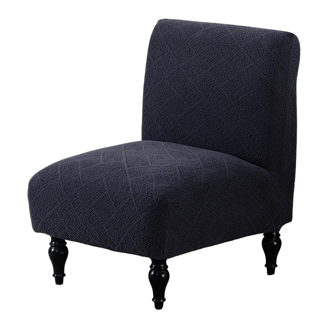 Eco-Ancheng Armless Accent Chair Cover Armless Chair Slipcover Stretch Slipper Chair Cover Removable Armless Dining Chair Covers Armless Chair Protector Non-Slip Silp Cover for Accent Chair,35
