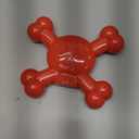 Dog Chew Toys for Aggressive Chewers  Indestructible Nylon Bone for Puppy Teething,Tough Chew Toy for Small Dogs, Bacon Flavor and Outdoor Fun, Skull Design (Red)