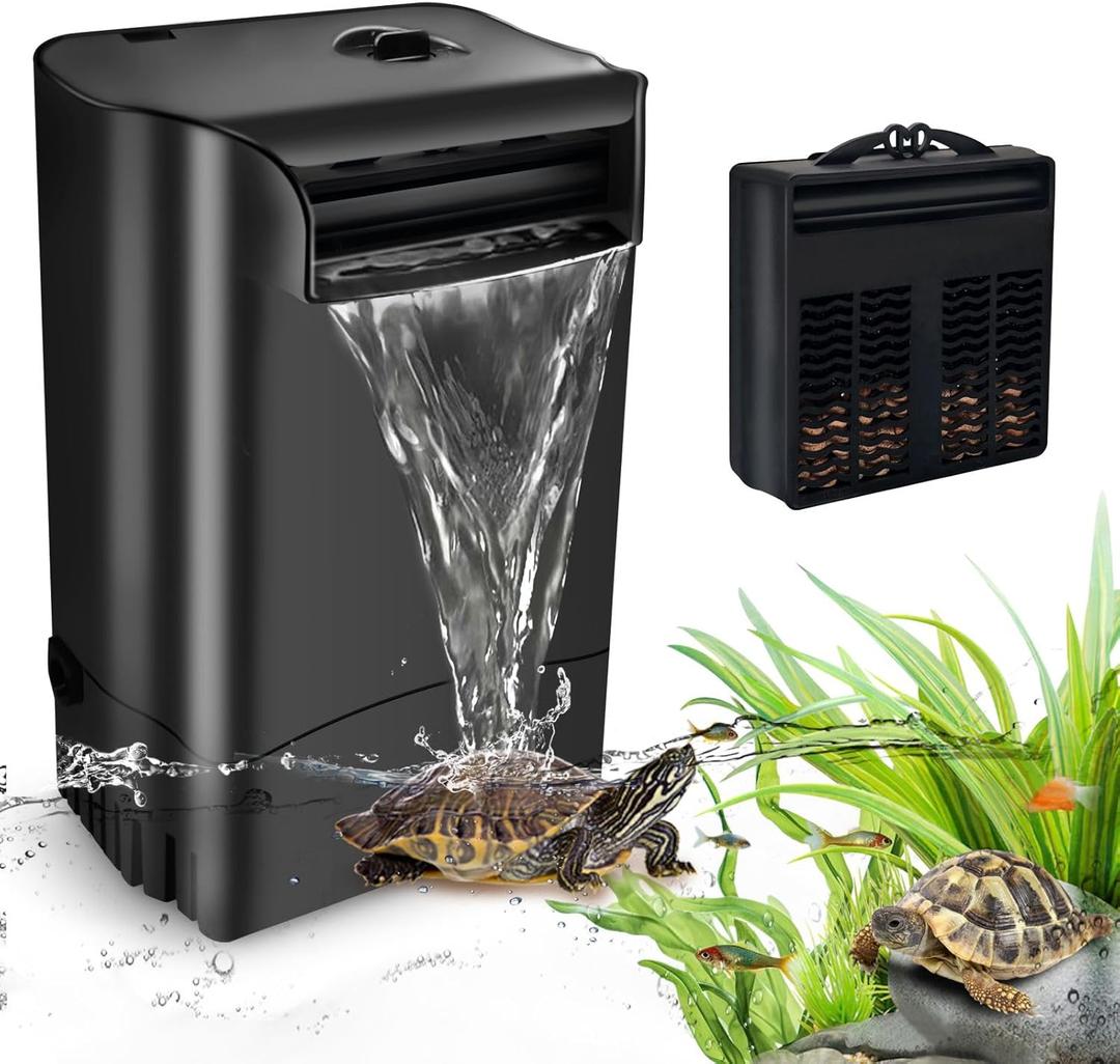 GOZILLA 265GPH Turtle Tank Filter,16W High Flow-Rate Adjustable Turtle Filter Fish Tank Filter, Silent Waterfall Aquarium Filter for Low Water Level Tank from 30 to 55 GAL.(Black) GOZILLA 265GPH Turtle Tank Filter,16W High Flow-Rate Adjustable Turtle Filter Fish Tank Filter, Silent Waterfall Aquarium Filter for Low Water Level Tank from 30 to 55 GAL.(Black)