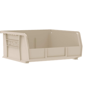 Akro-Mils 30235 AkroBins Plastic Storage Bins, 11"x11"x5", Stone, 3-Pack