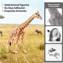 12PCS Realistic Safari Animals Figures Learning Toys Set, Large African Animal Toys, Wild Zoo Animal Toys, Educational Playset Toys for Boys Girls, Birthday Gift for Toddlers Kids