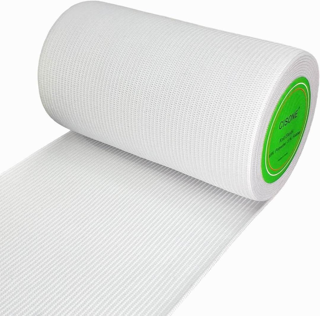 Knit Elastic 4 Inch Wide White Heavy Stretch High Elasticity Knit Elastic Band 3 Yards