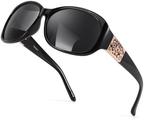 LVIOE Polarized Sunglasses for Women Trendy Wrap Around Sun Glasses with UV400 Protection