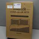 HYMOKEGE Queen Comforter Set Seersucker 7 Pieces, All Season Luxury Bed in a Bag for Bedroom, Bedding Set with Comforters, Sheets, Pillowcases & Shams, Dark Grey