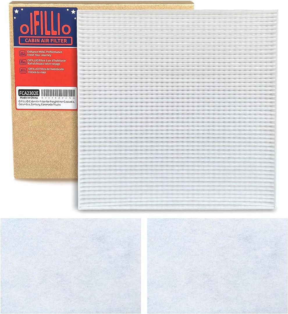 OIFILLIO Cabin Air Filter for 2019+ Freightliner Cascadia Truck,Cabin Filter 1pc,Bunk Filter 2pcs,BOA84032457001,PA30107,AF55836;BOA91559,ABP N10G 91559,P609422,PA4857, AF26235 4pack