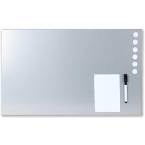 MMF Industries STEELMASTER Magnetic Bulletin Board - 24 x 14 Inches - Silver - Includes 6 Magnets, 4 x 6 Dry Erase Board & Dry Erase Marker - Scratch Resistant Finish - Horizontal & Vertical Display