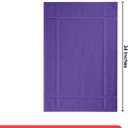 Ample Decor 100% Cotton Bath Mat 34x20 Inches, 1350 GSM Thick Plush, Soft Absorbent, Oeko-Tex Certified, Durable Construction Purple