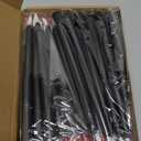 Macarrie 24 Packs Flameless Taper Candles Battery Operated Fake 11 Inch Long Candlelight LED Flameless Candlesticks Flickering Tapered for Spring Summer Wedding(Black)