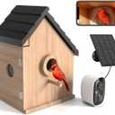 Bird Houses for Outside with Camera Solar Powered: 2K HD Video Smart Bird Feeder for Outdoors Nesting Box with Motion Detection Weatherproof Easy Birdwatching for for BirdLovers