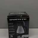 OVENTE Electric Kettle, 1.5L Borosilicate Glass Countertop Water Heater and Boiler for Coffee or Tea, BPA-Free, Auto Shut-Off, Boil-Dry Protection, Removable and Washable Spout Filter, Black KG83B (1.6 Quarts)