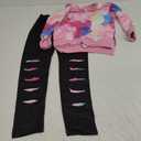 Girls Clothes, Girls Outfits Tie Dye Sweatshirt Tops and Leggings Sweatpants 2 Piece Fall Winter Clothes Set , 6-14T 7-8Y
