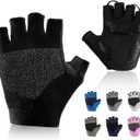 Cycling Gloves for Men Women, Half Finger Bike Gloves for Biking, Gym, Weight Lifting, Rowing, Riding, Outdoor Sports (X-Large, Black)