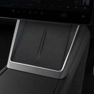 frani Center Console Silicone Mat Designed for Tesla Model Y Juniper Refresh,Non-Slip Design Tesla Model Y Accessories 2025 2026 Black