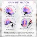 Honoson Mini Craft Iron Mini Heat Press Small Iron 3.93 x 2.36 x 2.76 Portable Tiny Flatiron with Charging Base Accessory for Fuse Bead Patch DIY Heat Transfer Vinyl(Dark Pink, Light Purple)