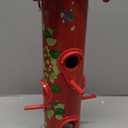 Kingsyard Metal Bird Feeders for Outdoors Hanging, 6-Ports Tube Bird Feeder, 14 inch, Durable & Weatherproof, Large Capacity for Attracting Wild Birds (Red)