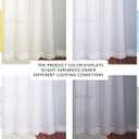 NICETOWN Voile White Sheer Curtains for Bedroom - Grommet Light Filtering Elegant Panels Lightweight & Breathable Window Treatments for Living Room, W54 x L90, 1 Pair
