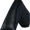 Golf Club Covers  Blackout Leather Driver Headcover, Fairway Wood, 3 Wood, Hybrid, Fits Mallet Blade Putter Head Covers Alignment Stick Cover
