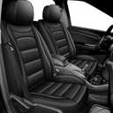 RAWAKORW Car Seat Covers Fit for Journey 2011-2020: 5 Seat Full Set Waterproof Faux Leather Seat Covers Automotive Breathable Seat Cushion Protector Airbag Compatible (Black)