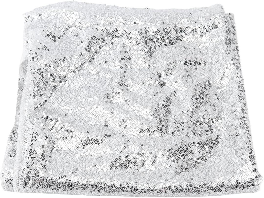 Gorgeous Backdrop Curtains, Durably Mesh Material, Flashing Effect, Ideal for Weddings Parties Decorations, 2'×8' FT