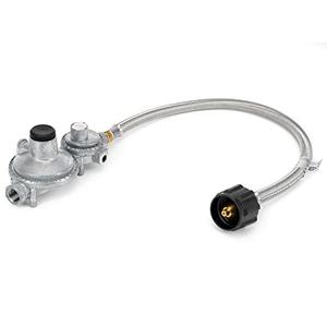 Stanbroil Horizontal Two Stage Propane Regulator - 20" RV Propane Pigtail Stainless Steel Braided Hose Type 1 Connection with 1/4" Male NPT Stanbroil Horizontal Two Stage Propane Regulator - 20" RV Propane Pigtail Stainless Steel Braided Hose Type 1 Connection with 1/4" Male NPT