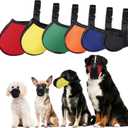 Shinylin 6 Sizes Dog Muzzle, Basket Air Mesh Muzzles Breathable Adjustable Full Coverage Dog Muzzle Cover for Small Medium Large Dogs, Anti Biting Barking Chewing(Snap Fastener)