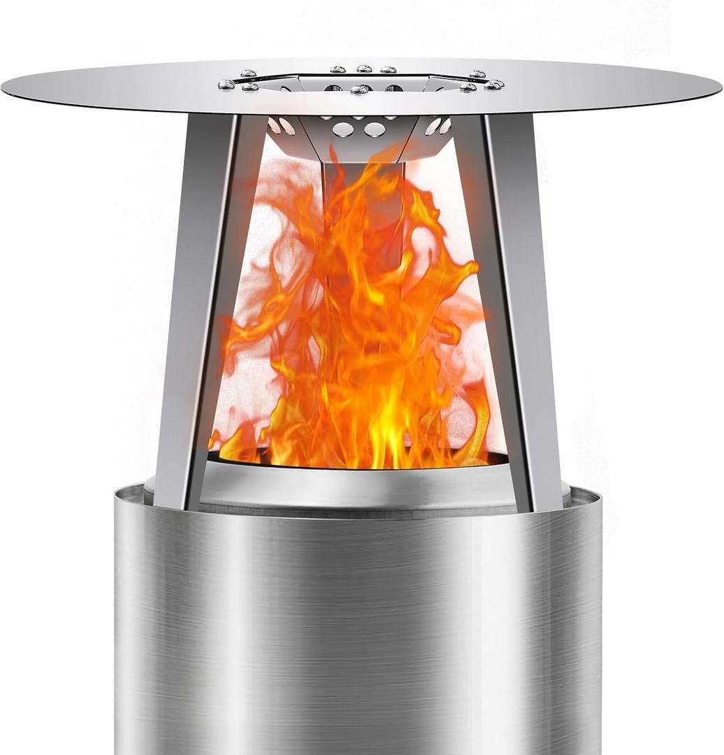 Heat Deflector for Solo Stove Mesa XL - Captures Warmth - Expands Heat Radius - for Solo Stove Accessories - 304 Stainless Steel - Common to Other 7 in Calibre Fire Pit - 11 "(D) x 7.5"(H) (Deflector for Mesa XL)