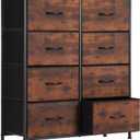 Sweetcrispy Dresser for Bedroom with 8 Drawers, Large Storage Tower, 31.5"D x 11.8"W x 36.4"H
