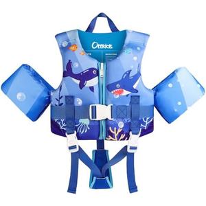 Ottkids Kids Swim Vest Toddler Floaties Fit 20-44 Lbs Boys and Girls,Kids Swimming Training Vest Adjustable Safety Strap,Toddler Swim Vests with Shoulder Harness Arm Wings for Age 1-6 Years
