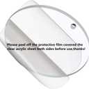 20PCS of Blank Clear Acrylic Round Circle with Two Holes,Plexiglass Laser Cut Round Disc, DIY Accessory 1/8" Thickness (Clear, 1")