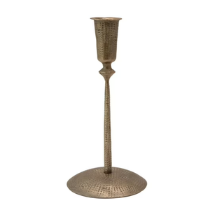 Creative Co-Op Hand-Forged Metal Taper, Antique Brass Finish Candle Holder