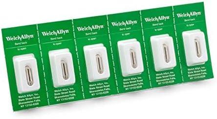 Halogen Otoscope Lamp - 6 Pack Replacement Bulb for Welch Allyn 2.5V Halogen HPX Lamp for Otoscopes, Illuminators and Transill Uminators, Tongue Blade Holders, and 3.5V Handle Adapters, 03100-U6
