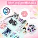 Huquary 100 Pcs 20mm Rhinestone Bubblegum Beads for Pens Mixed Crystal Resin Chunky Beads for DIY Craft Keychain Necklace Bracelet Jewelry Making(Mermaid Color)