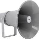 Pyle Indoor Outdoor PA Horn Speaker-11 Inch 30-Watt Power Compact Loud Sound Megaphone w/400Hz-5KHz Frequency,8 Ohm,70V Transformer,Mounting Bracket,For 70V Audio System-Pyle PHSP121T