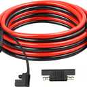 10AWG Heavy-Duty Extension Cable with Anderson-Style Connector to SAE 6FT, Includes Extra SAE Connector, High Power Transfer for Solar Panels, RVs, and Automotive Applications