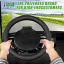 10L0L Golf Cart Steering Wheel Cover-13 Soft and Breathable Anti Slip Leather Steering Wheel Cover,Feels Good in Handling- for EZGO TXT & RXV