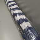 Blissun 7.5 ft Patio Umbrella, Yard Umbrella, Outdoor Market Umbrella with Push Button Tilt Crank (Blue&White)