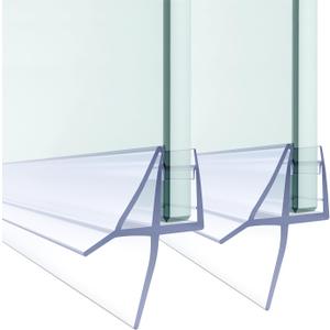 Shower Door Bottom Seal, 2 PCS 3/16" x 36" Shower Door Sweep for 3/16 Inch Glass, Frameless Glass Door Seal Strip,Stop Shower Leaks and Create a Water Barrier (5MM)