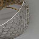 Unique Metal Lamp Shades, Round Drum Hollow-Carved Design for Table and Floor Lamps,Chandeliers/DIY Light Fixture Replacement