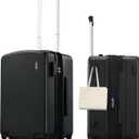 Hanke Expandable Carry On Luggage 22x14x9 Airline Approved, 20 Inch Hard Shell Suitcases with Wheels, Lightweight Travel Luggage Carry On Suitcase for Woman & Men with Tsa Lock(Jet Black)