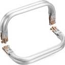 VILLCASE 5.90 Inch Metal Purse Frame with U-Shaped Carry Handle Durable Kiss Lock Clasp for DIY Handmade Clutch Coin Purse and Small Tote Bag Making Supplies