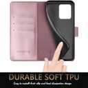 SUANPOT for Moto G Stylus 5G 2023 Wallet case RFID Blocking Credit Card Holder, Flip Folio Book PU Leather Phone case Shockproof Cover Women Men for Stylus 5G 2023 case Rose Gold